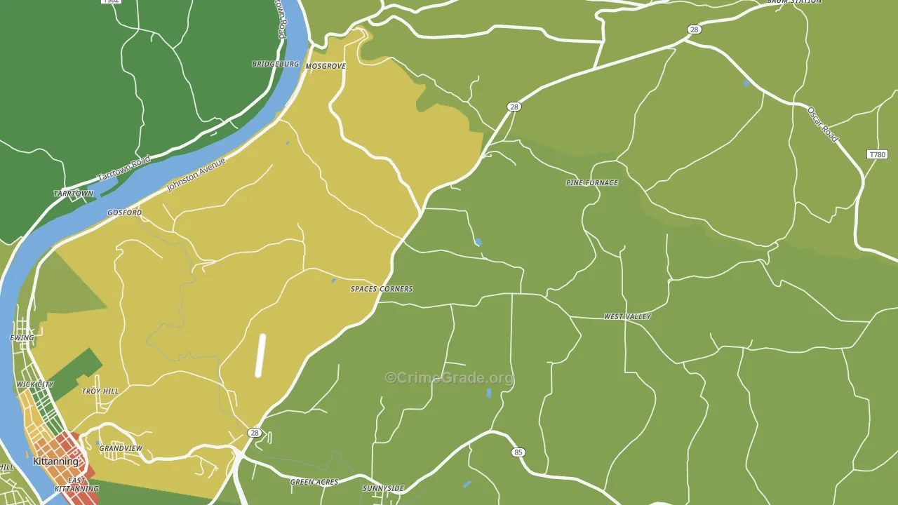 Edmon, PA Map of Assault Rates