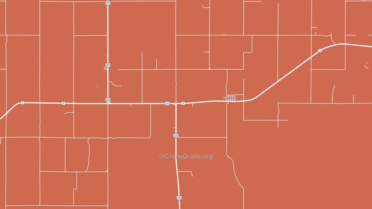 Edmond, KS Map of Assault Rates