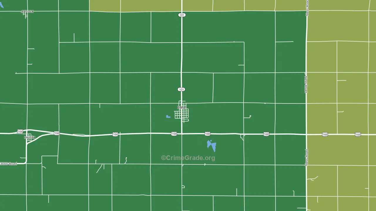 Edna, KS Map of Assault Rates