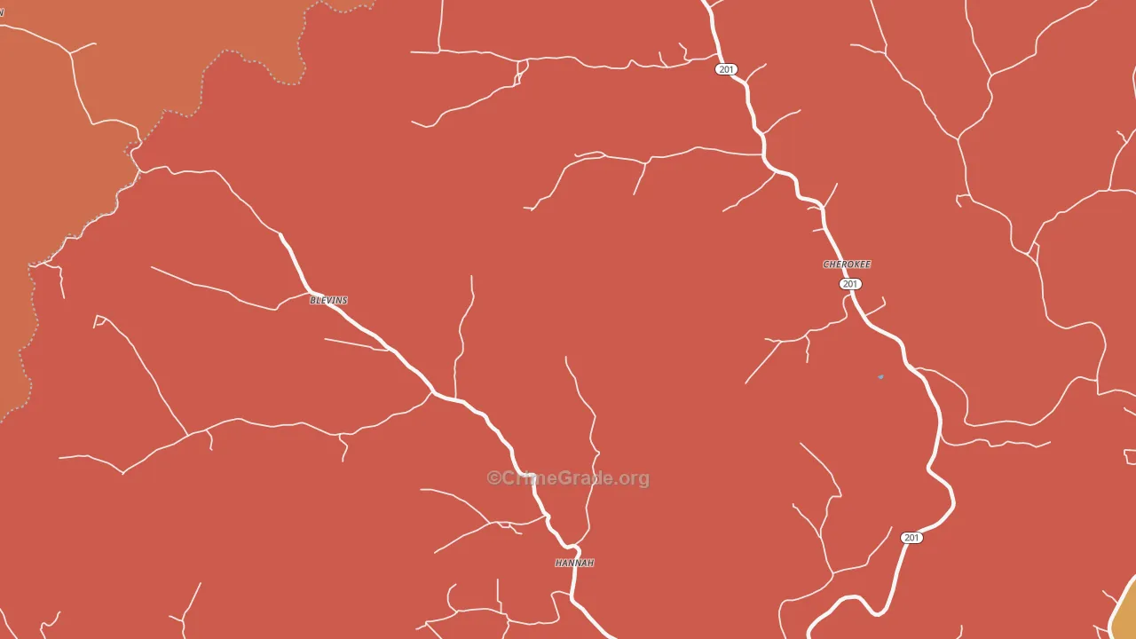 Edsel, KY Map of Assault Rates