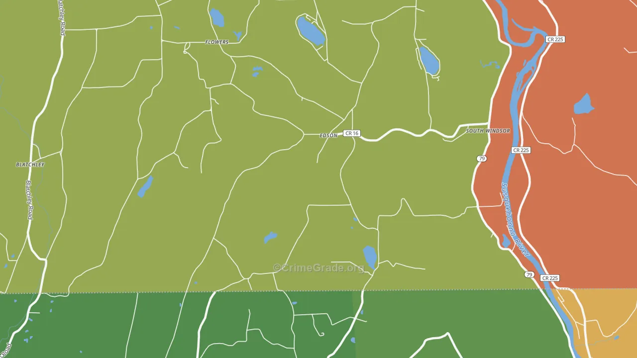 Edson, NY Map of Assault Rates