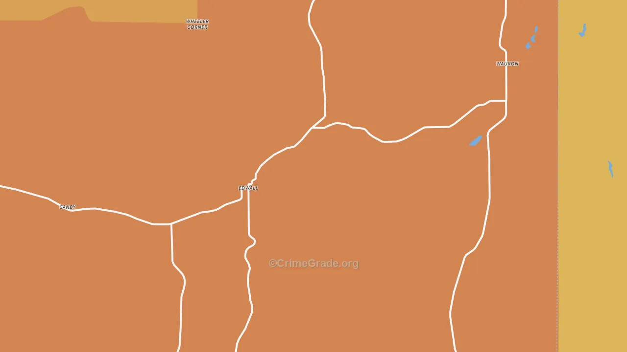 Edwall, WA Map of Assault Rates