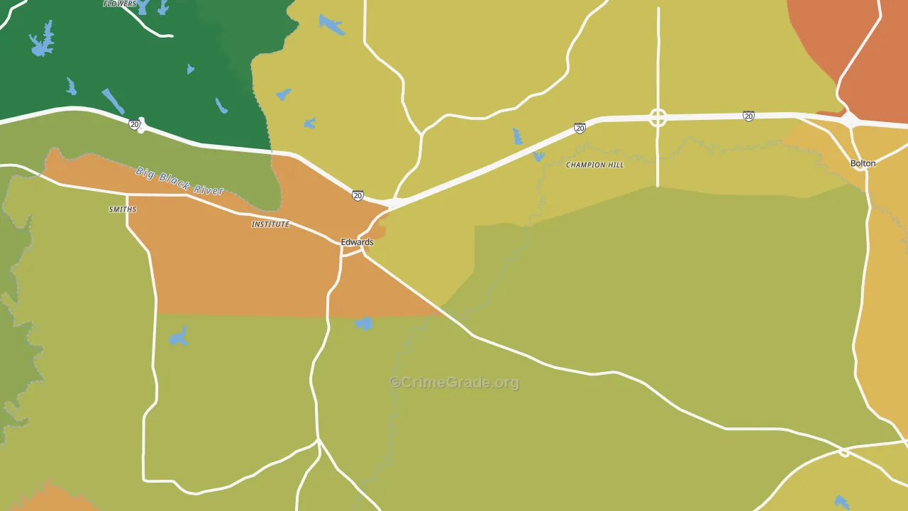 Edwards, MS Map of Assault Rates