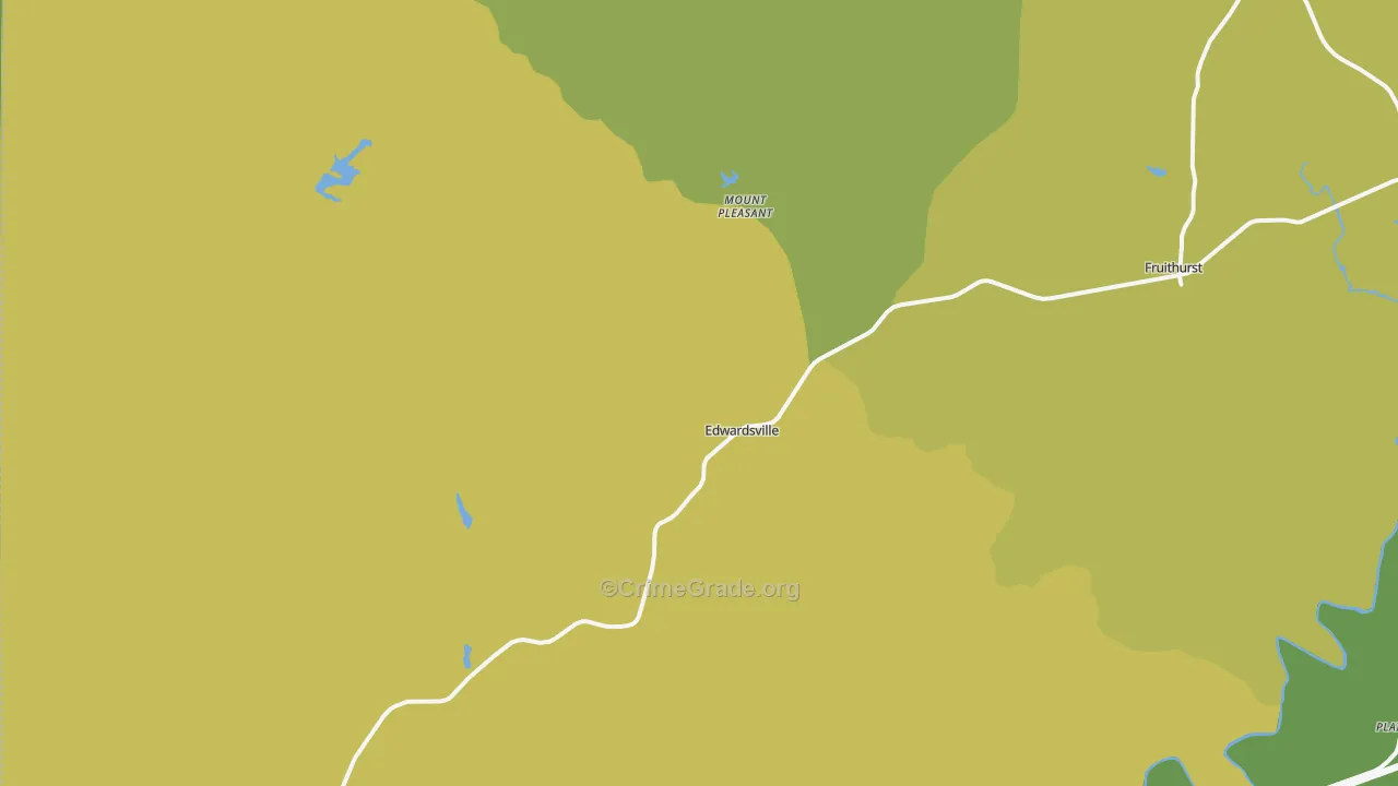 Edwardsville, AL Map of Assault Rates
