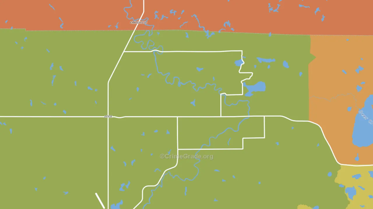 Effie, MN Map of Assault Rates