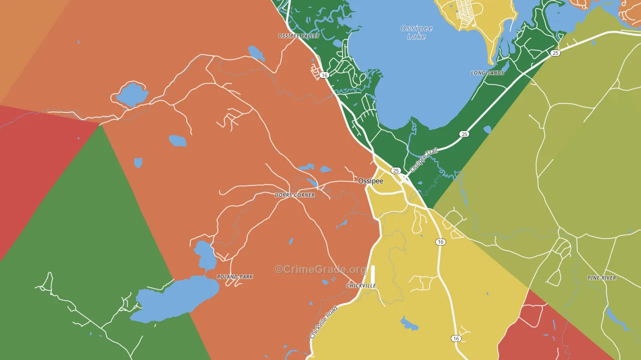 Effingham, NH Map of Assault Rates