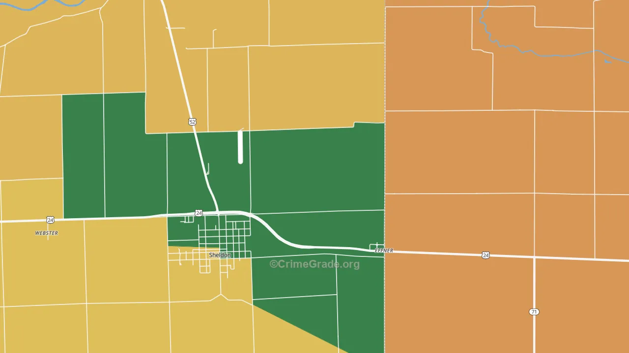 Effner, IL Map of Assault Rates