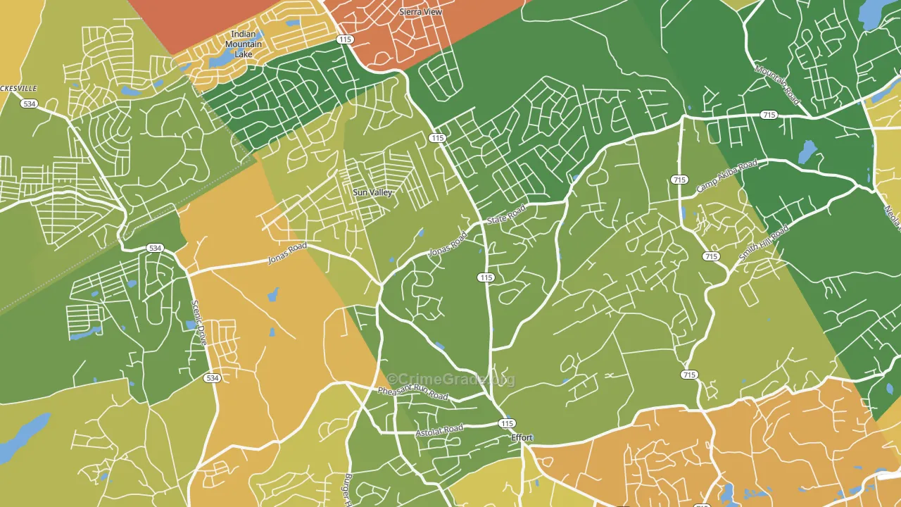 Effort, PA Map of Assault Rates