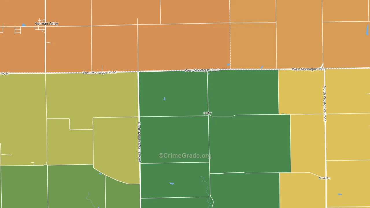 Egan, IL Map of Assault Rates
