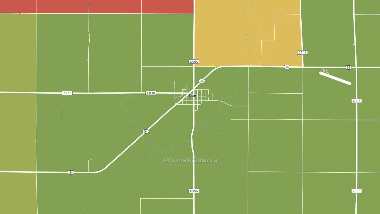 Egan, SD Map of Assault Rates