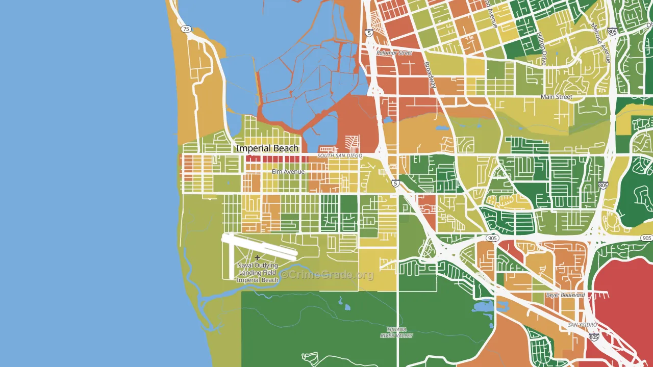 Egger Highlands, San Diego, CA Map of Assault Rates