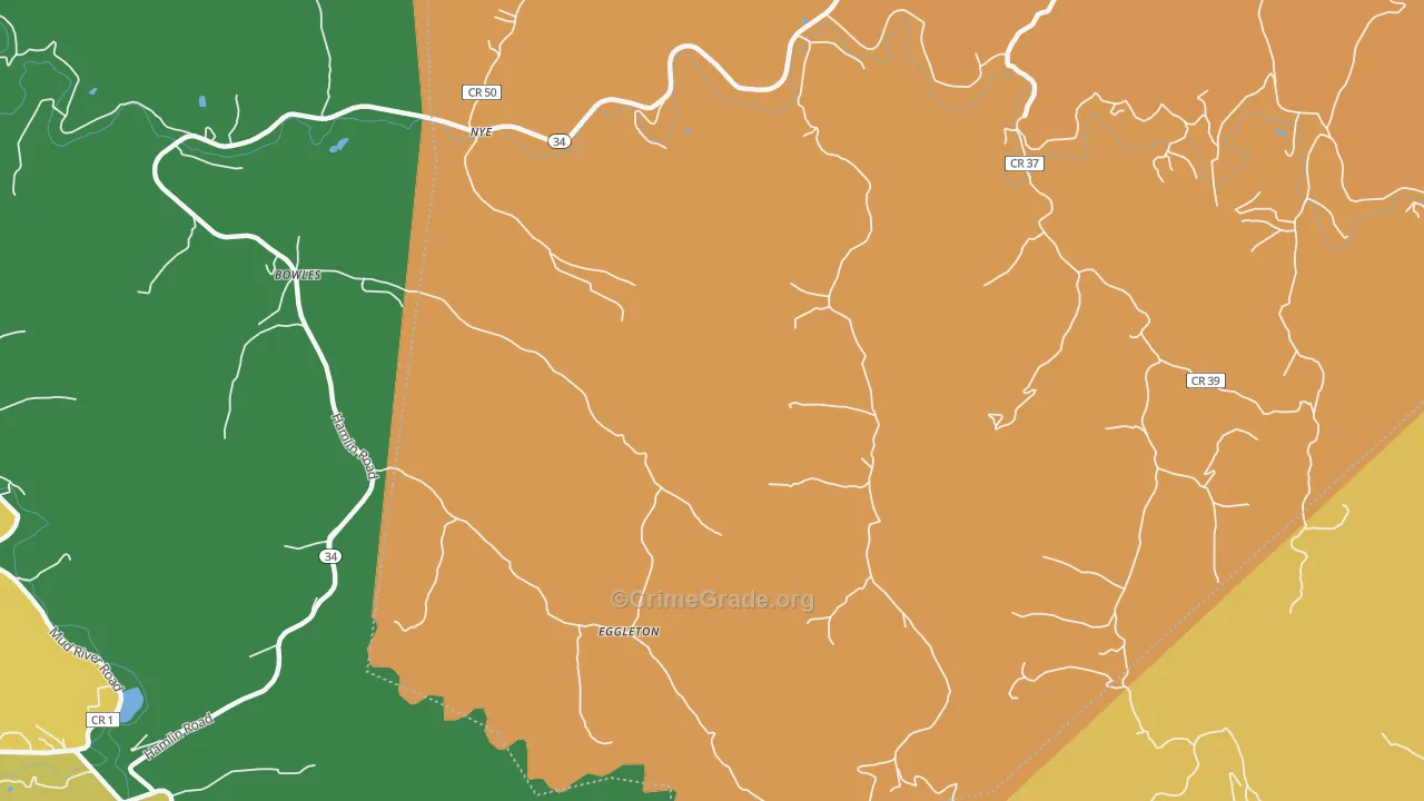 Eggleton, WV Map of Assault Rates