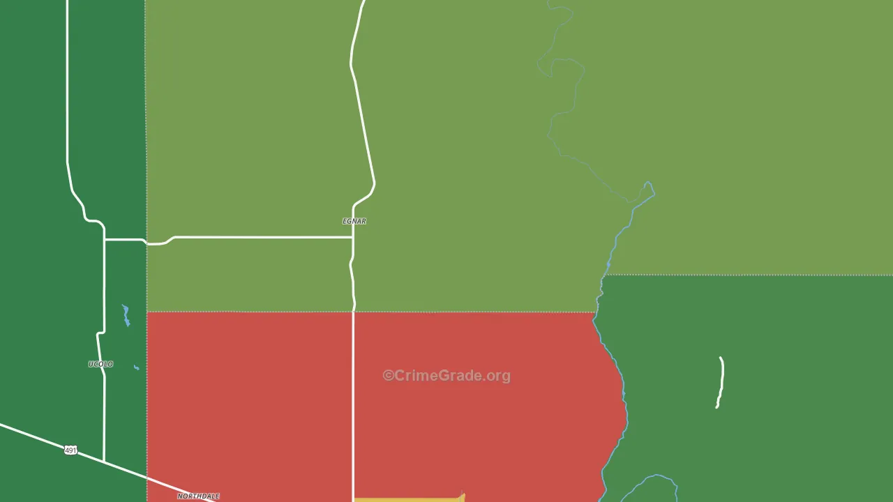 Egnar, CO Map of Assault Rates