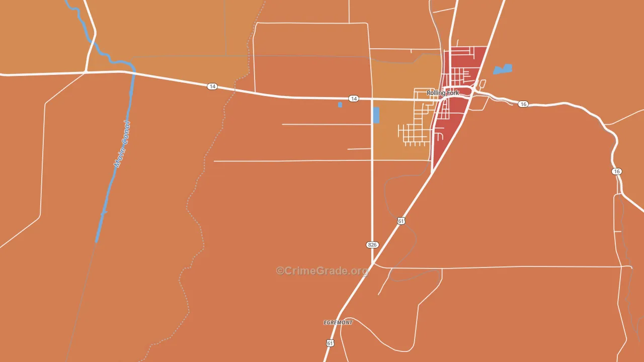 Egremont, MS Map of Assault Rates
