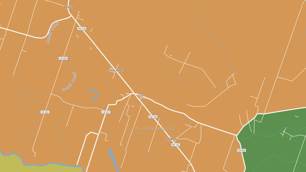 Egypt, TX Map of Assault Rates