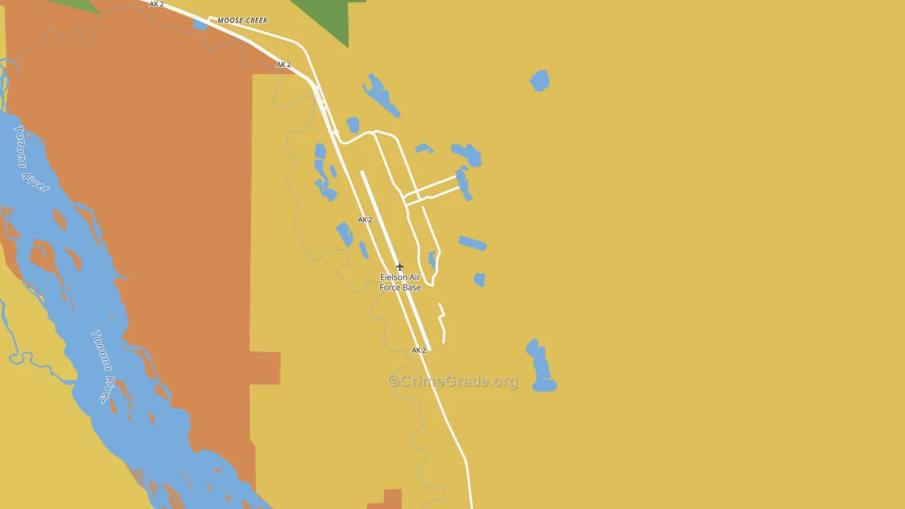 Eielson Afb, AK Map of Assault Rates