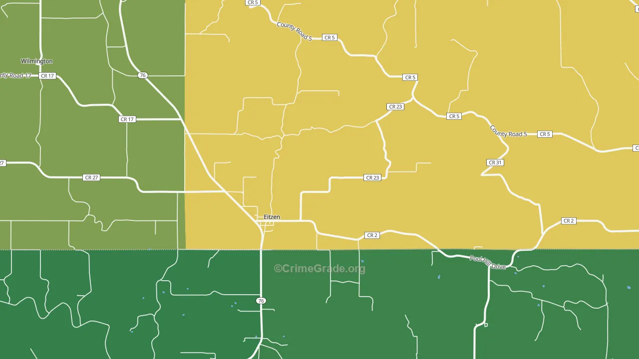 Eitzen, MN Map of Assault Rates