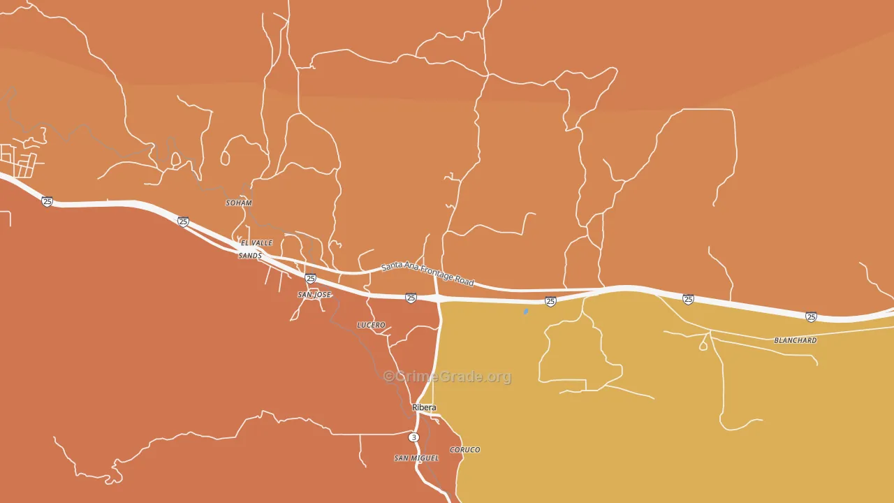 El Ancon, NM Map of Assault Rates