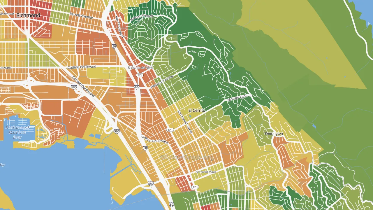 El Cerrito, CA Map of Assault Rates