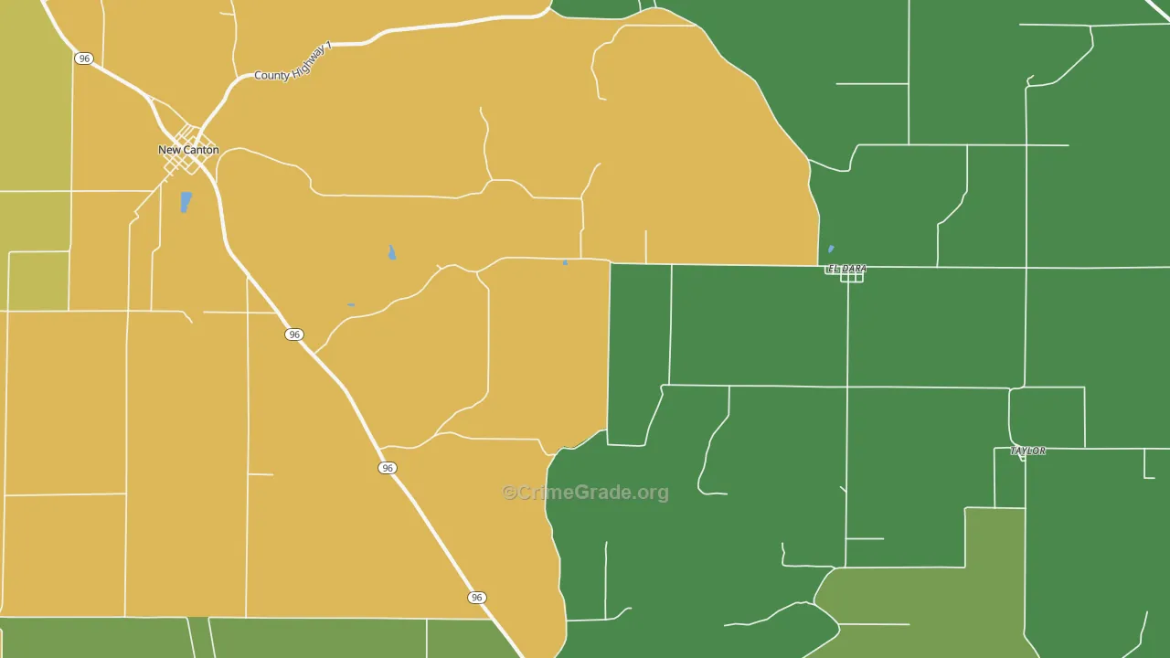 El Dara, IL Map of Assault Rates
