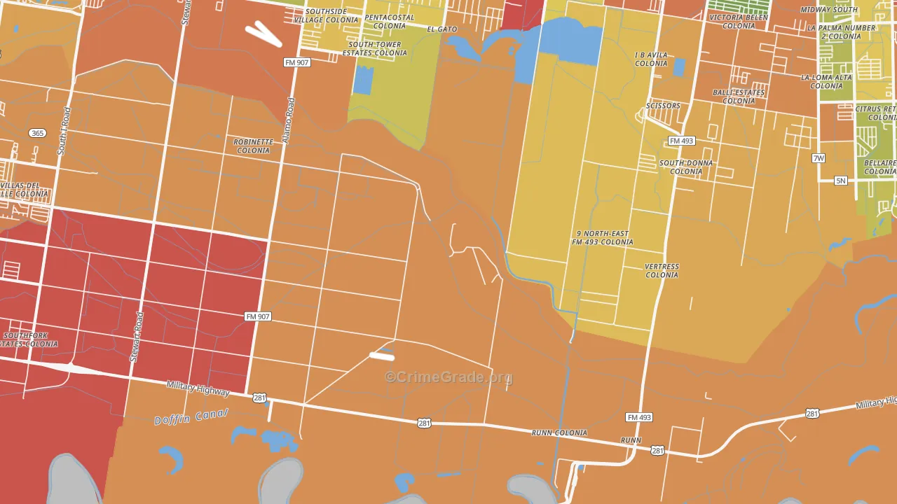 El Gato, TX Map of Assault Rates