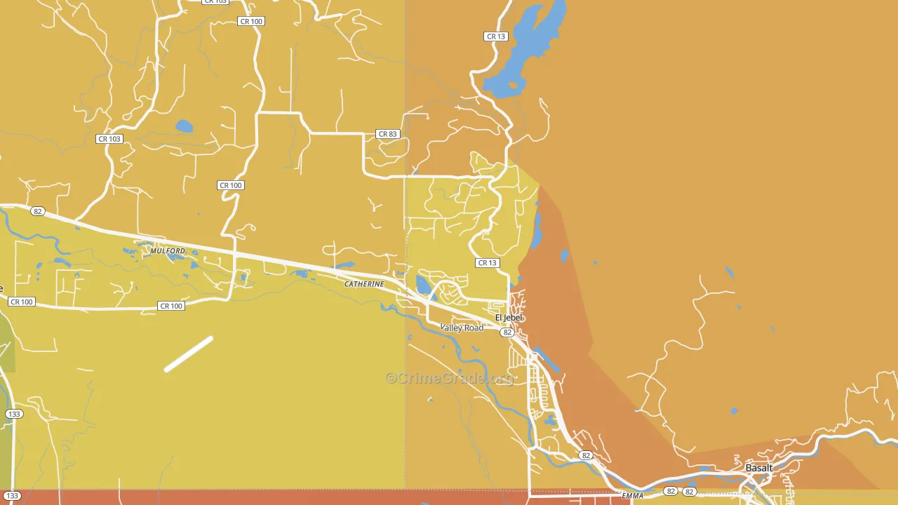 El Jebel, CO Map of Assault Rates