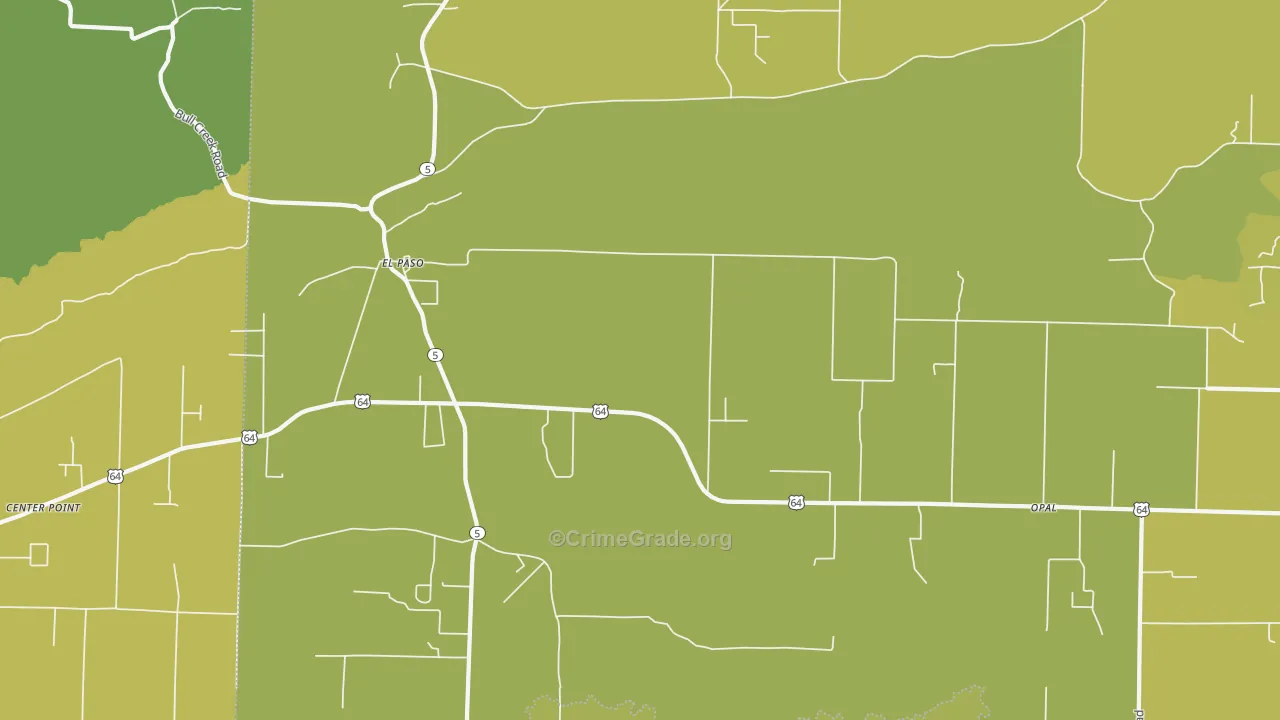 El Paso, AR Map of Assault Rates