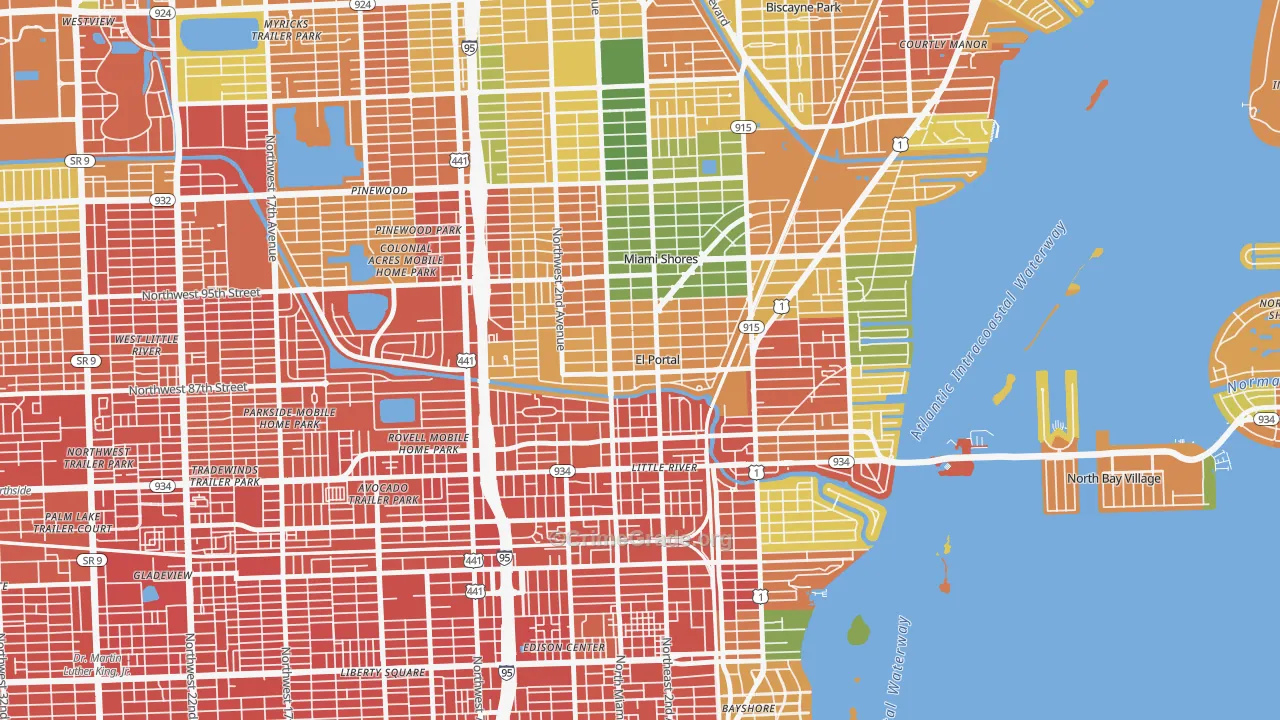 El Portal, FL Map of Assault Rates