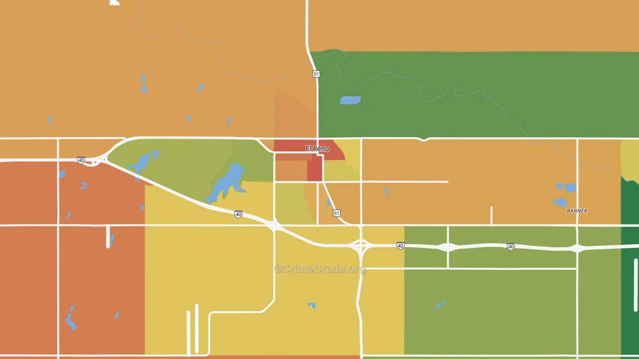 El Reno, OK Map of Assault Rates