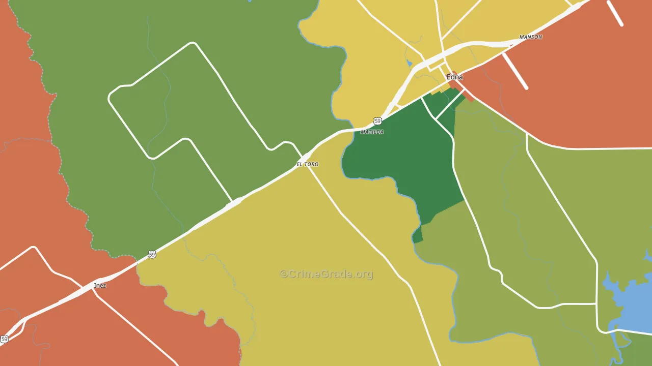 El Toro, TX Map of Assault Rates