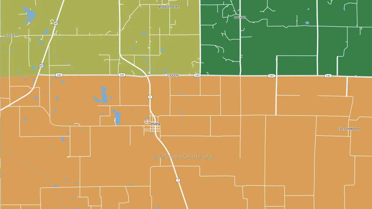 Elba, IL Map of Assault Rates