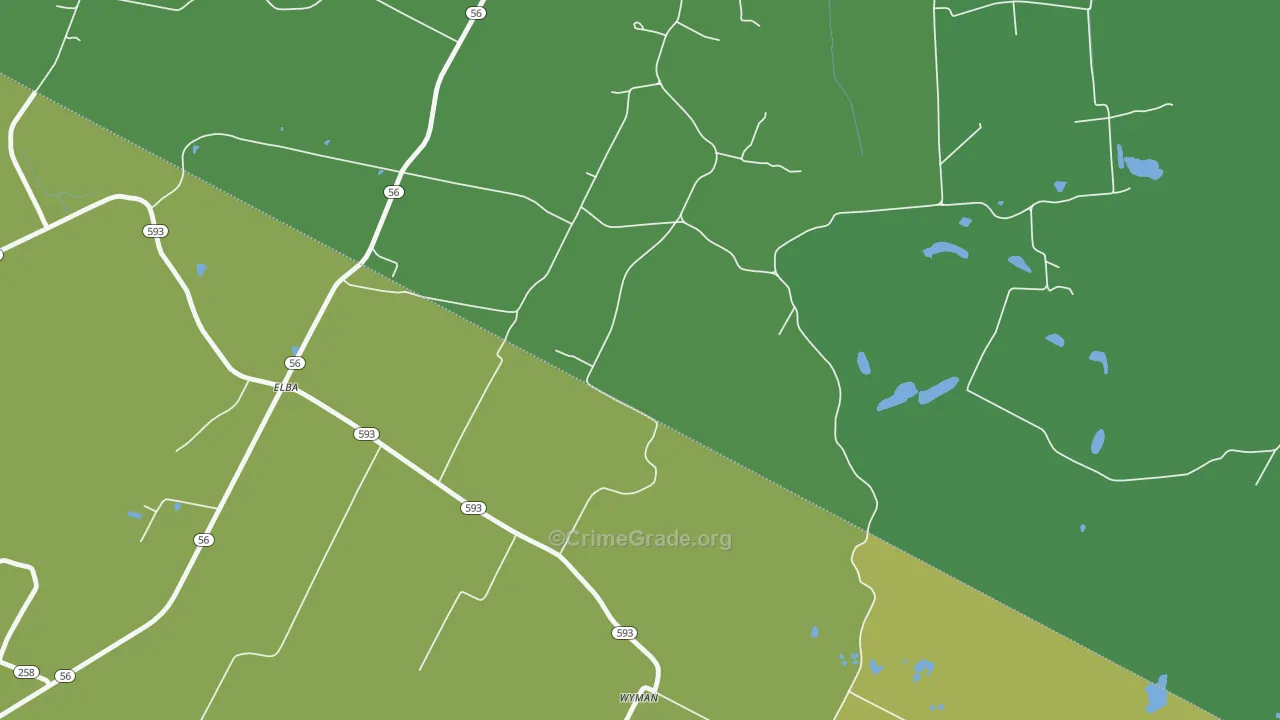 Elba, KY Map of Assault Rates
