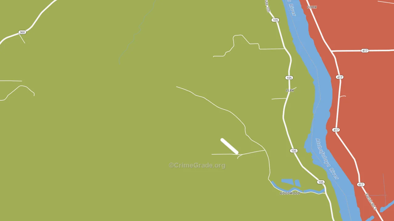 Elba, LA Map of Assault Rates