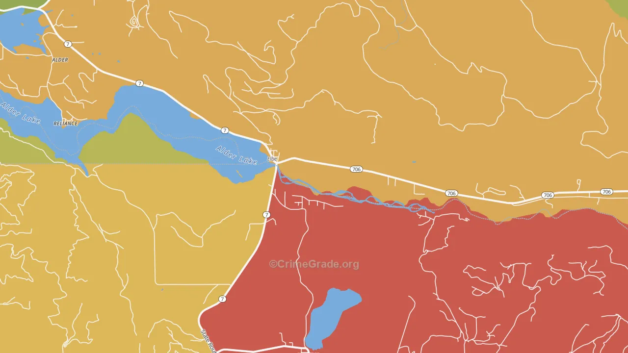 Elbe, WA Map of Assault Rates