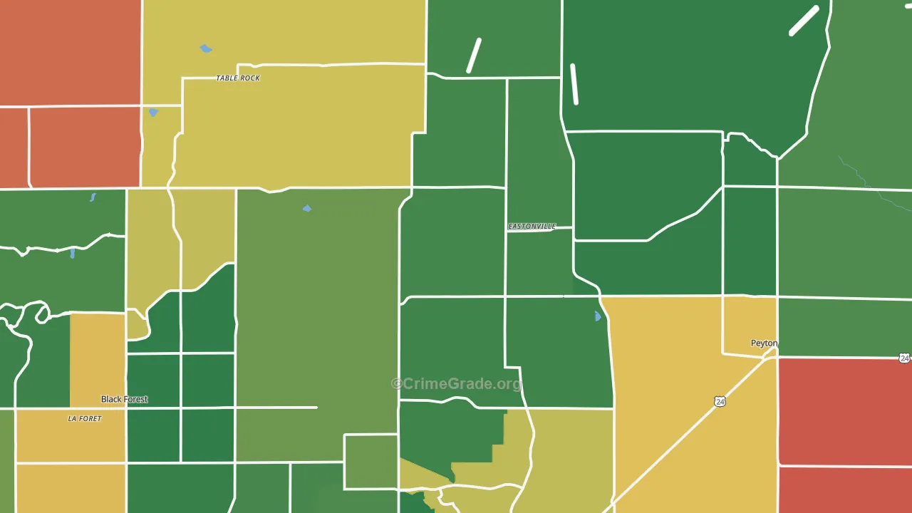 Elbert, CO Map of Assault Rates