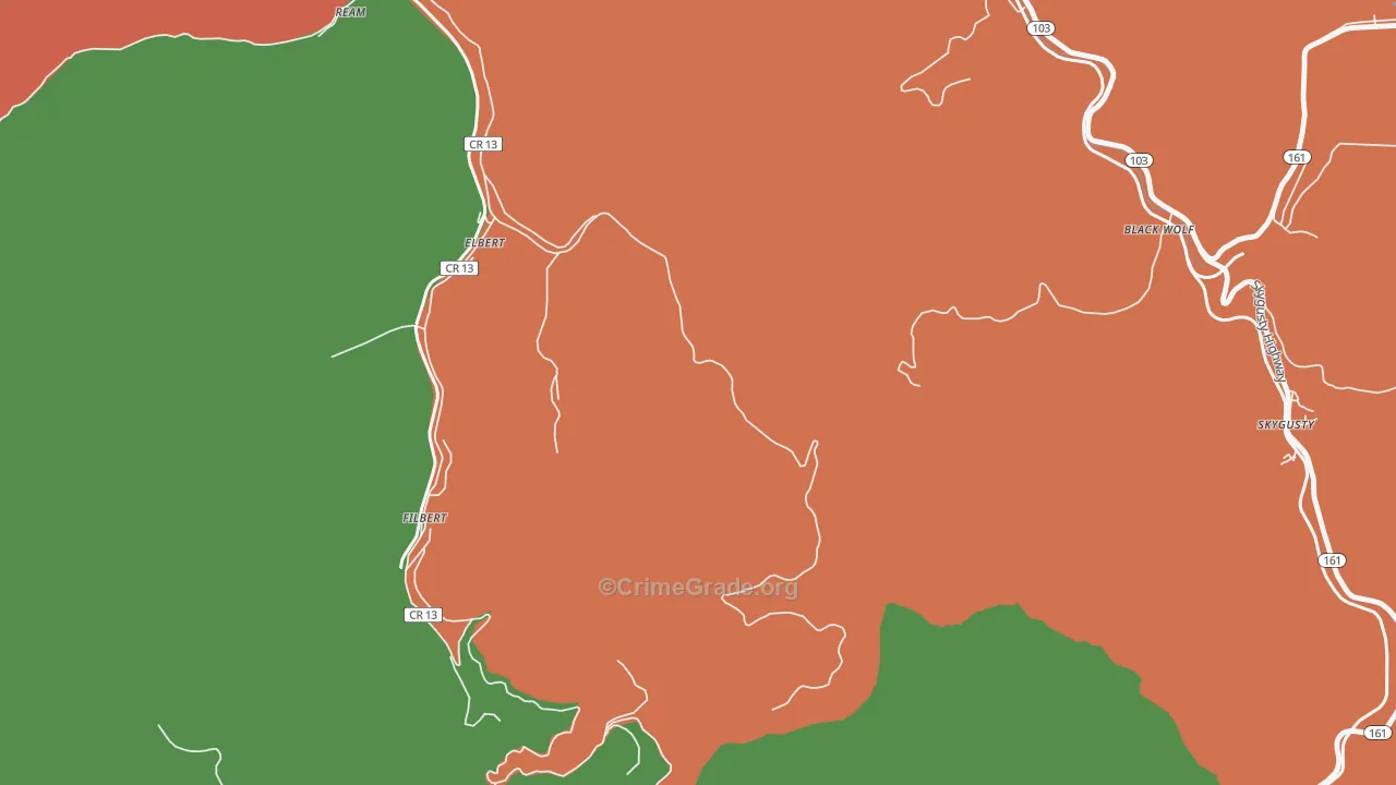 Elbert, WV Map of Assault Rates