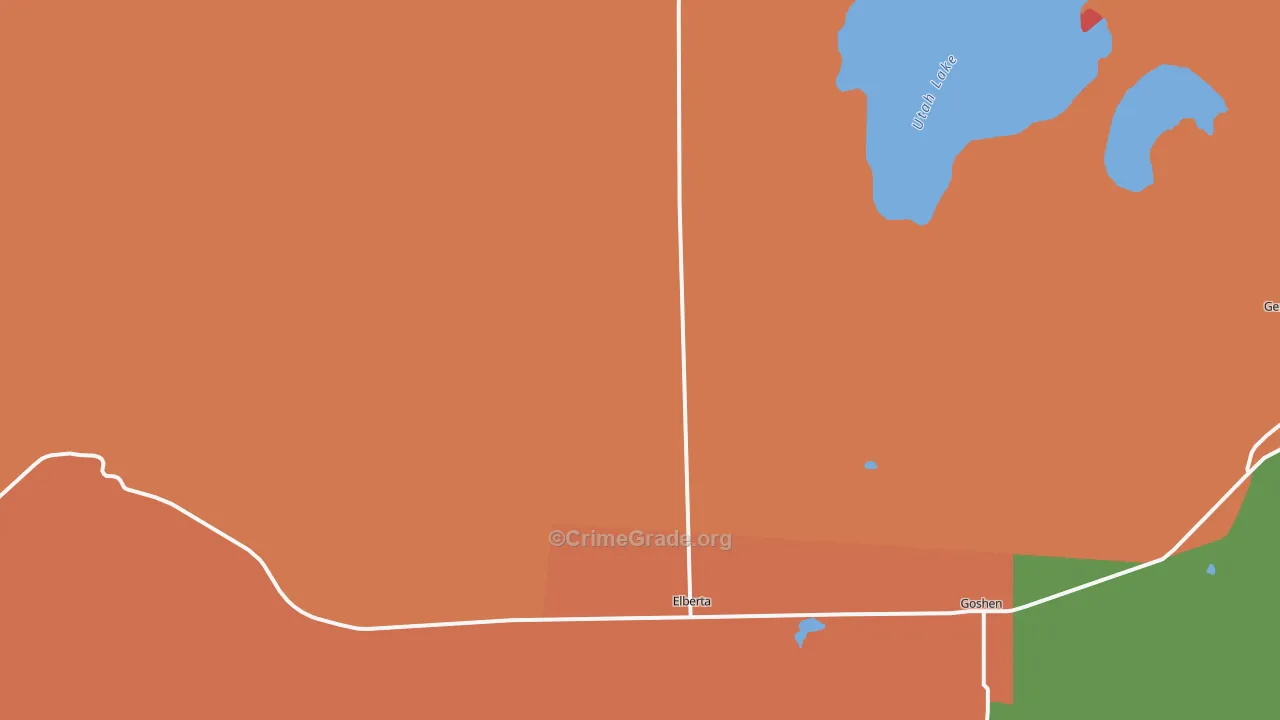 Elberta, UT Map of Assault Rates