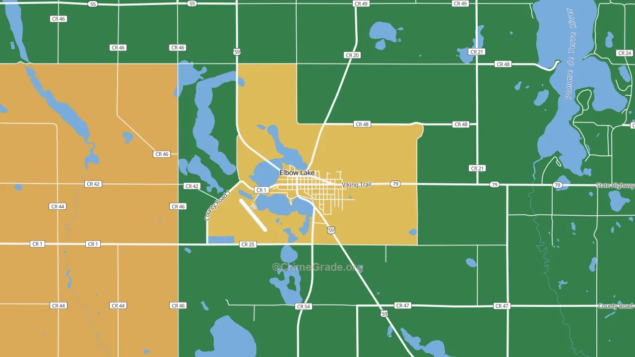 Elbow Lake, MN Map of Assault Rates