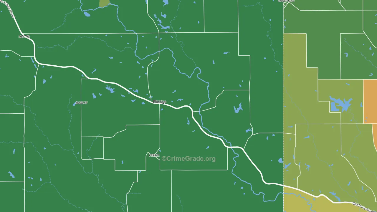 Elbridge, IL Map of Assault Rates