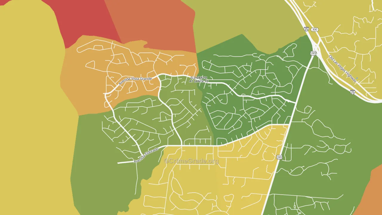 Eldorado at Santa Fe, NM Map of Assault Rates