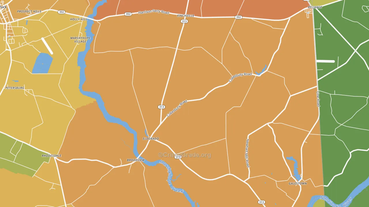 Eldorado, MD Map of Assault Rates