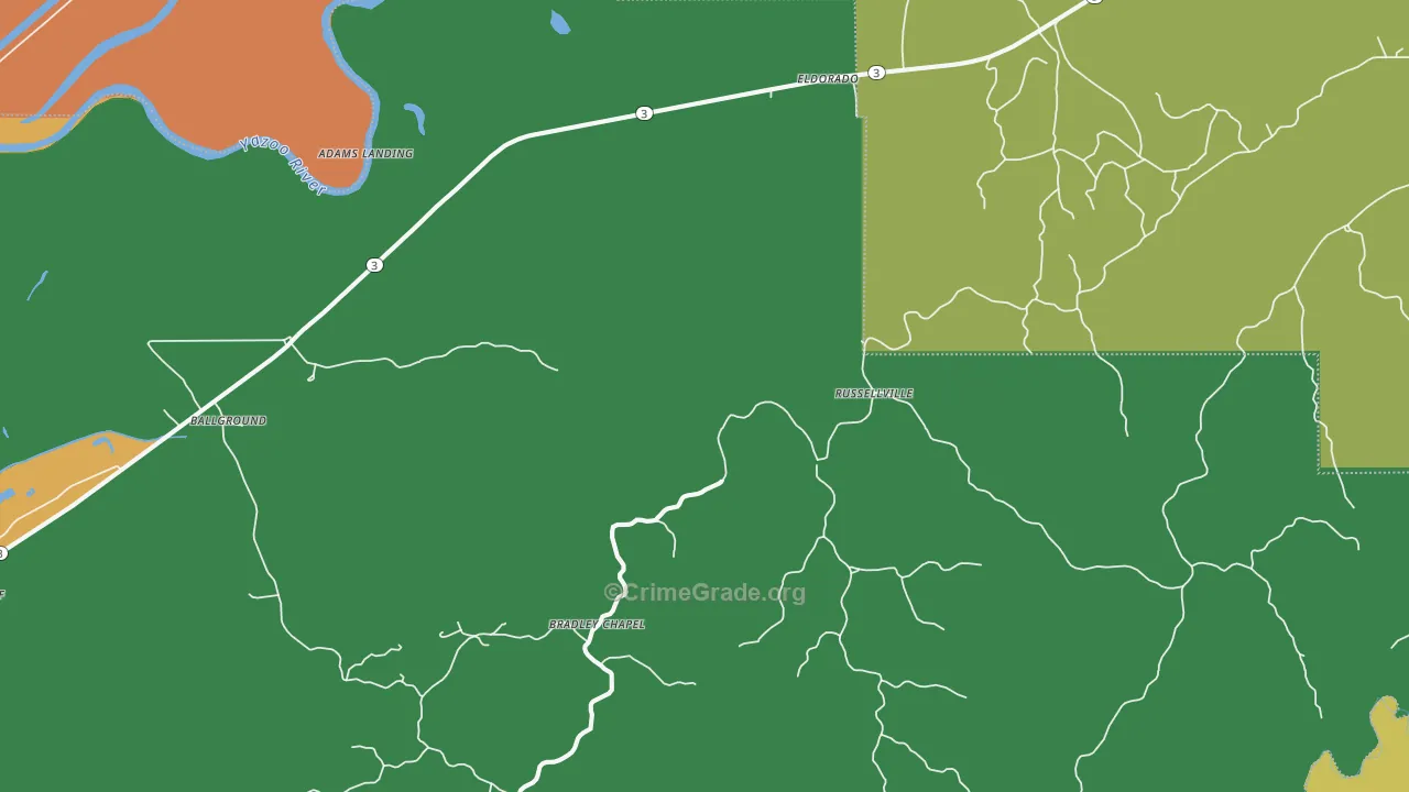 Eldorado, MS Map of Assault Rates