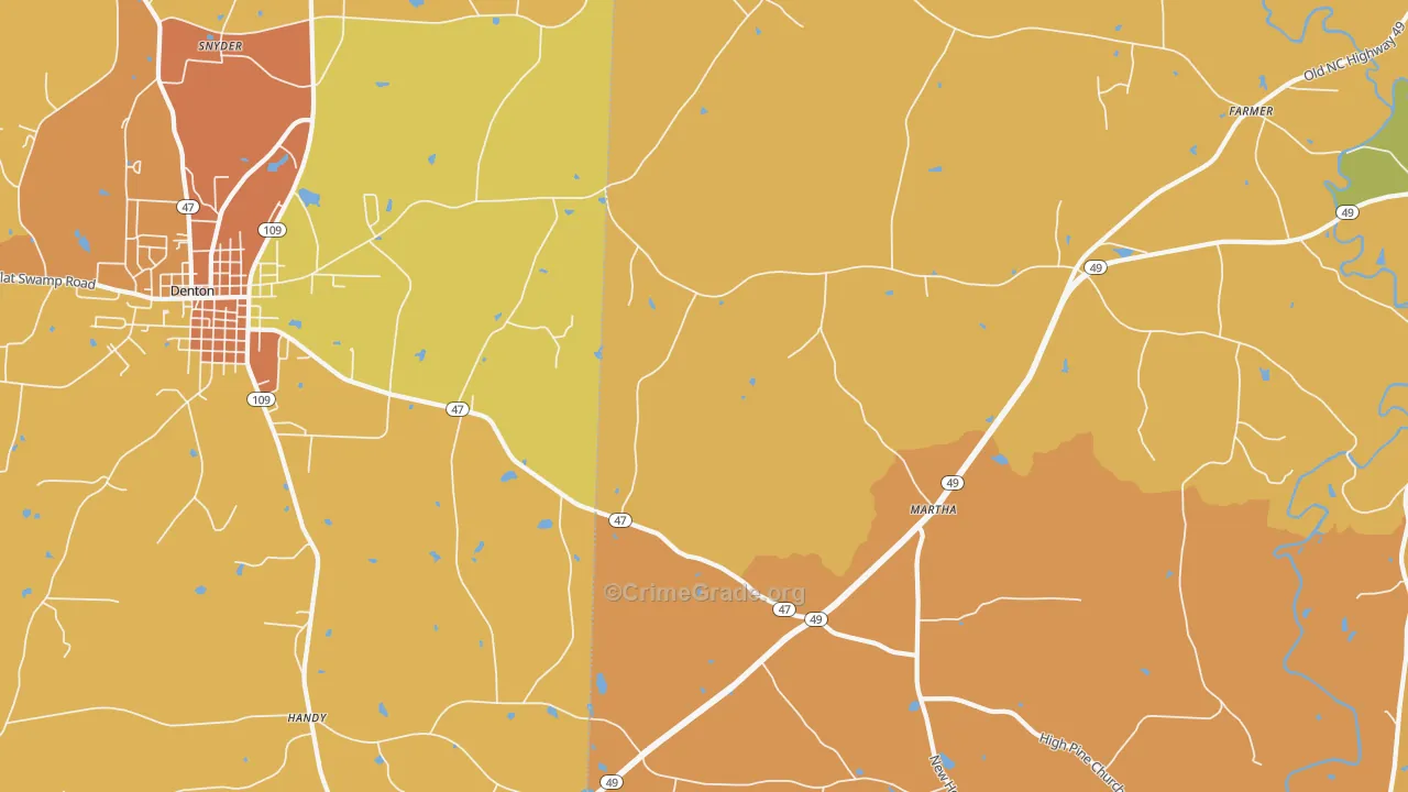 Eldorado, NC Map of Assault Rates