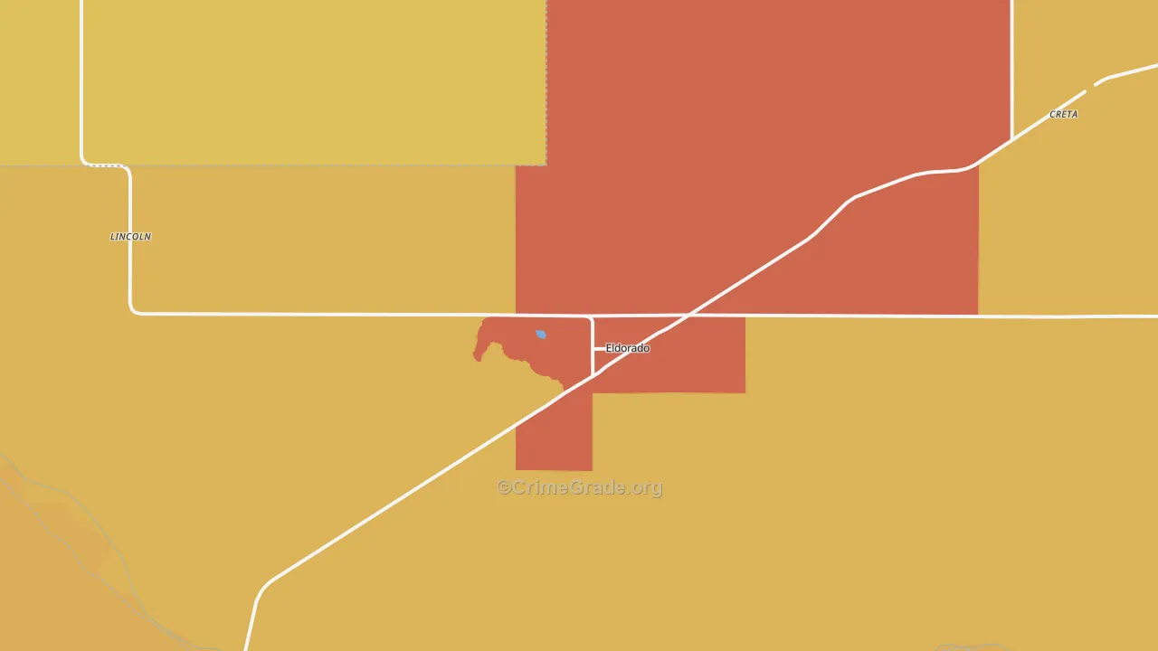 Eldorado, OK Map of Assault Rates