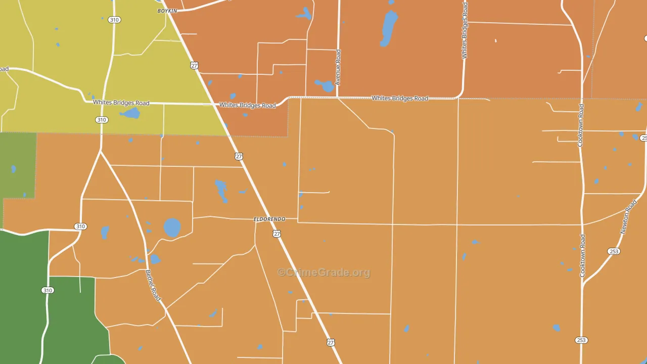 Eldorendo, GA Map of Assault Rates
