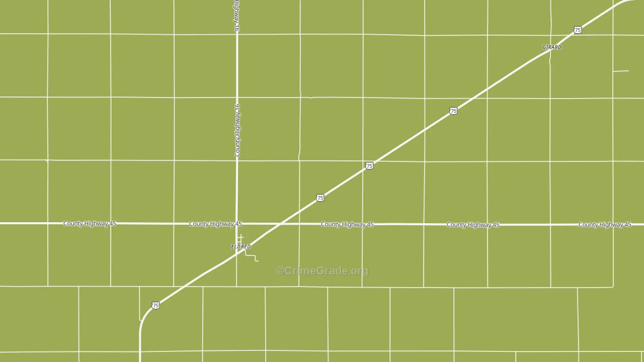 Eldred, MN Map of Assault Rates