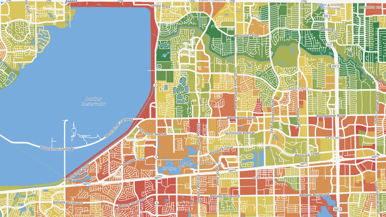 Eldridge-West Oaks, Houston, TX Map of Assault Rates