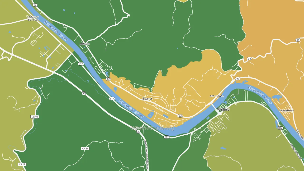 Eleanor, WV Map of Assault Rates