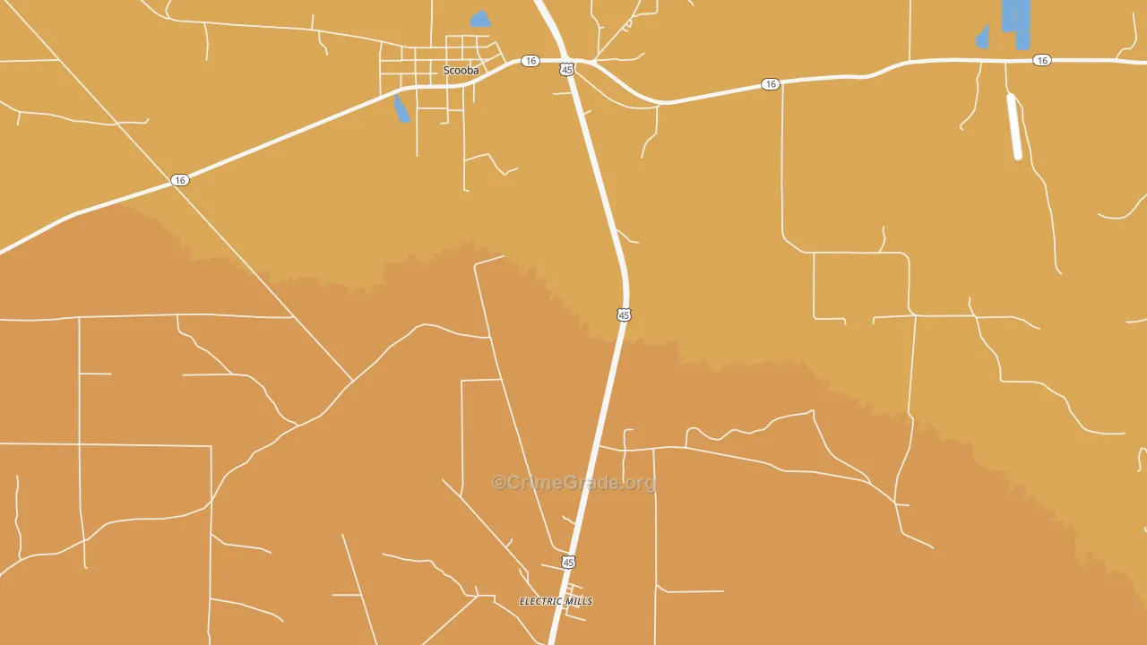 Electric Mills, MS Map of Assault Rates