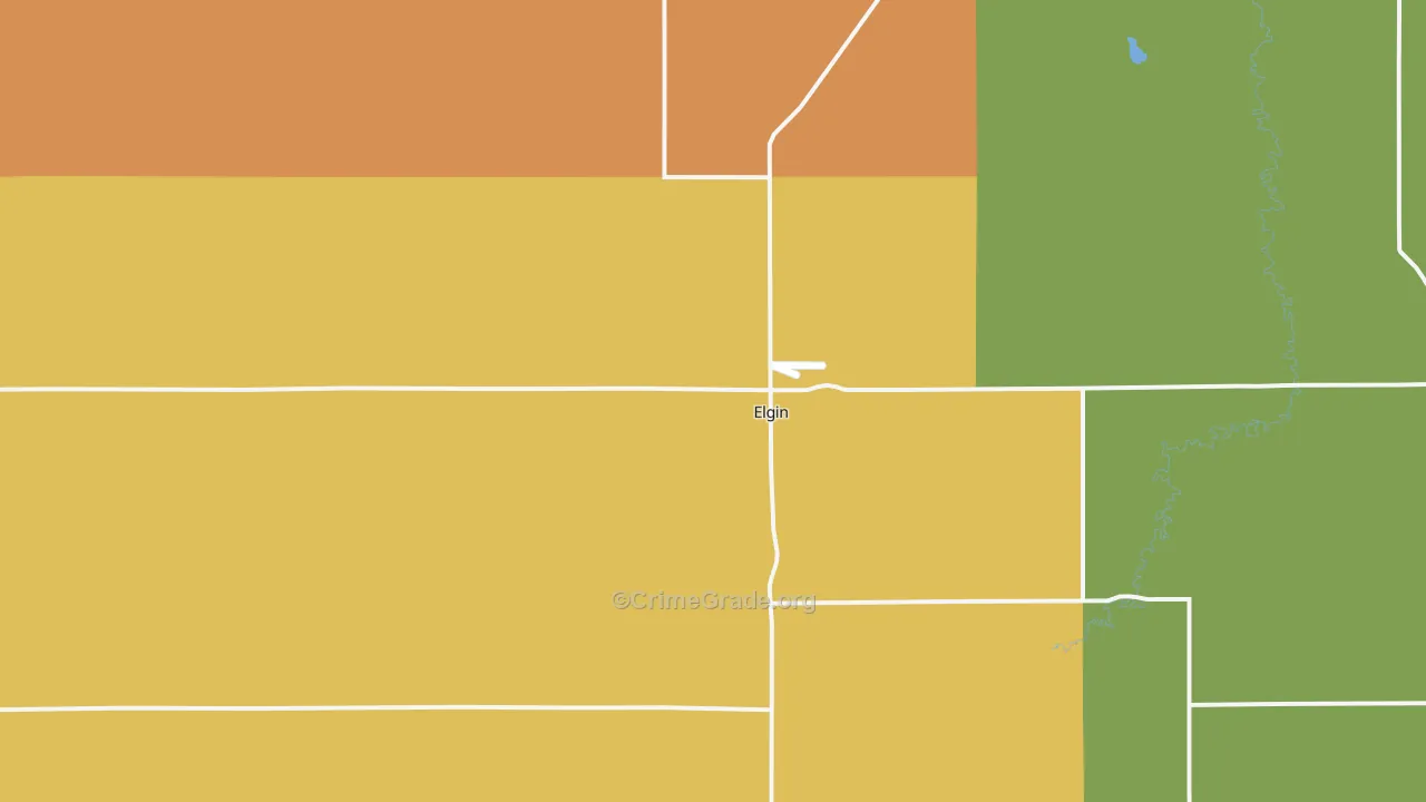 Elgin, NE Map of Assault Rates